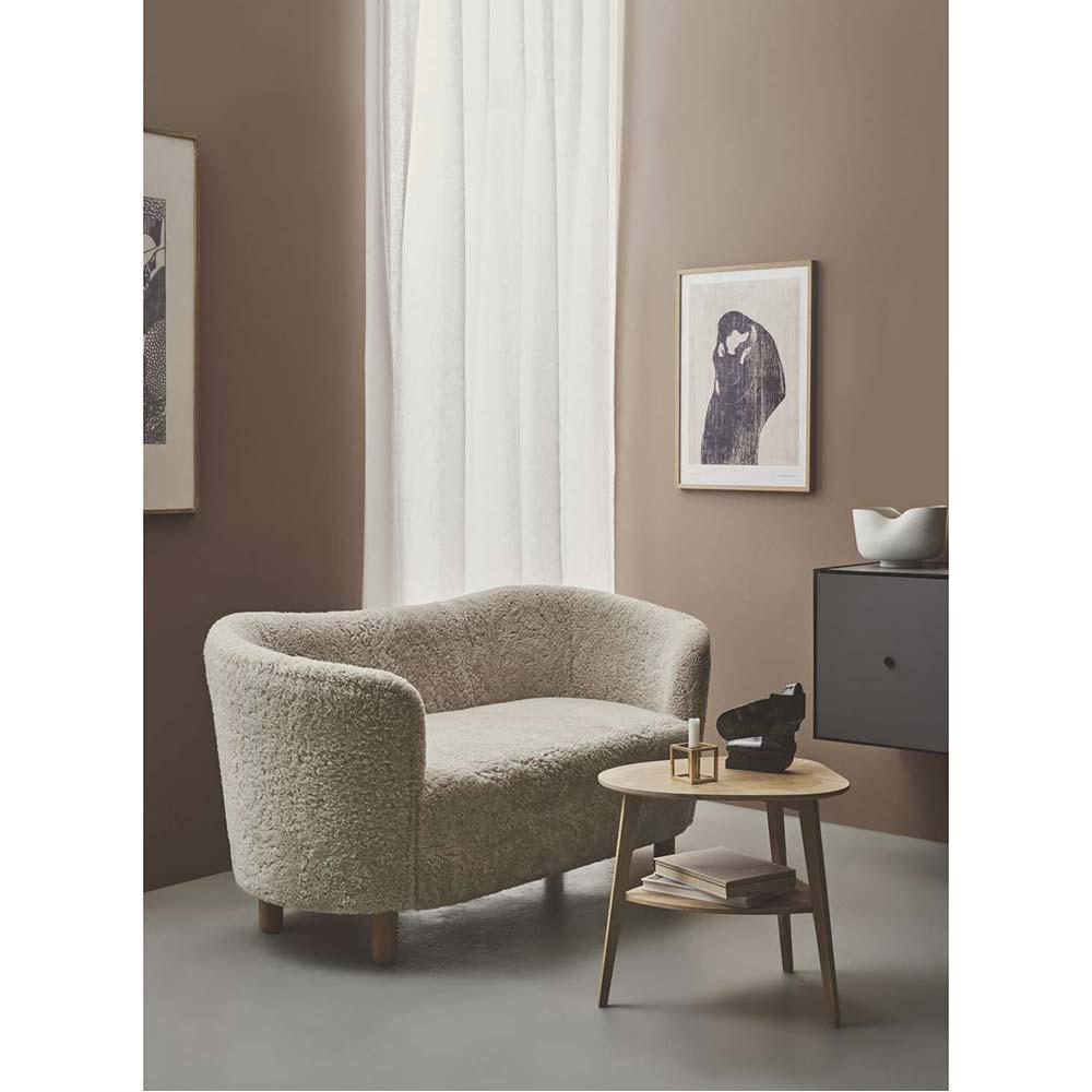 Flemming Lassen Mingle Sofa Moonlight Schafsfell Dunkel gebeizte Eiche für Audo, Flemming (Moderne) im Angebot