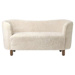 Flemming Lassen Mingle Sofa Moonlight Sheepskin Dark Stained Oak for Audo