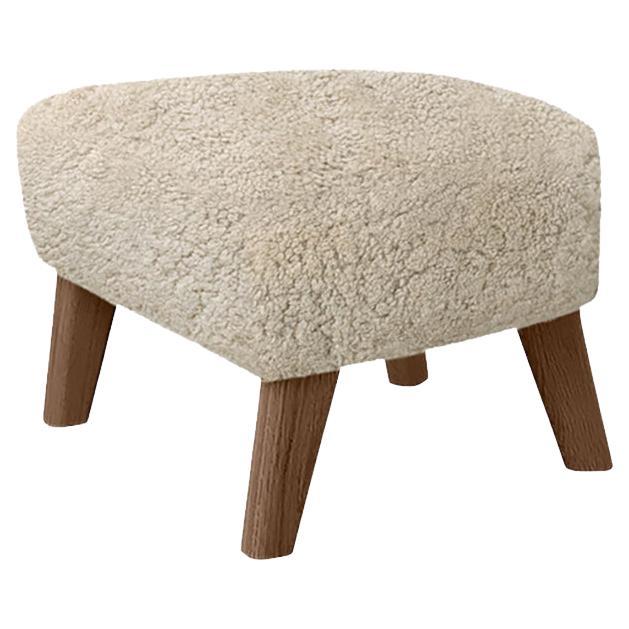 Flemming Lassen My Own Chair Ottomane aus Schafsleder und Mondlicht aus Nussbaumholz für Audo im Angebot