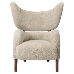 Flemming Lassen My Own Lounge Chair Sheepskin Moonlight Walnut for Audo