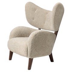 Flemming Lassen My Own Lounge Chair Sheepskin Moonlight Walnut for Audo