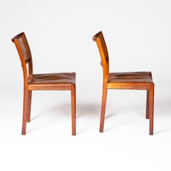 Flemming Lassen – Rare Pair of Mahogany Chairs with Cane Backs