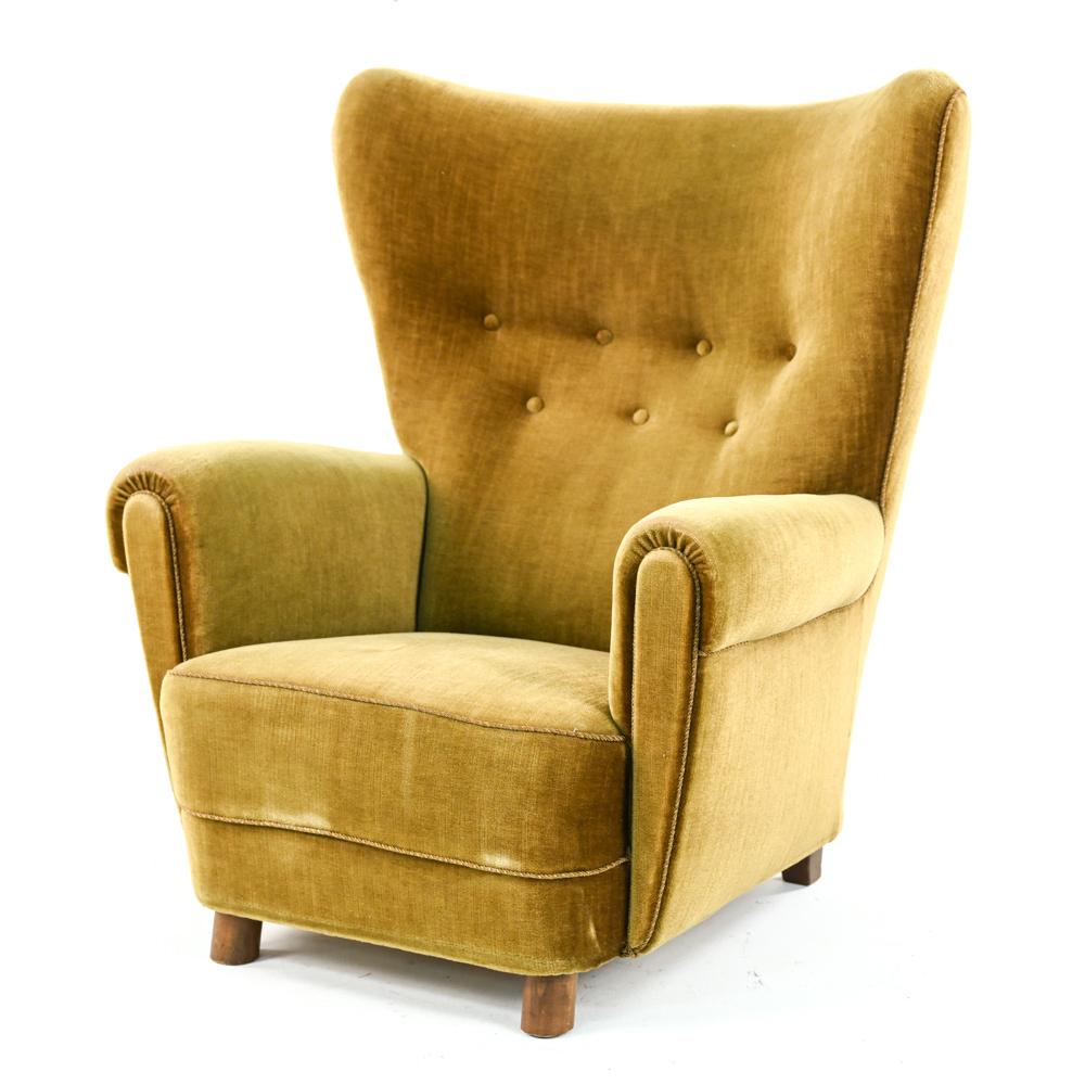Mid-Century Modern Flemming Lassen Style Highback Lounge Chair