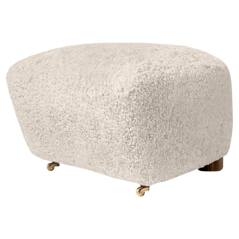 Flemming Lassen The Tired Man Ottoman Sheepskin Moonlight for Audo