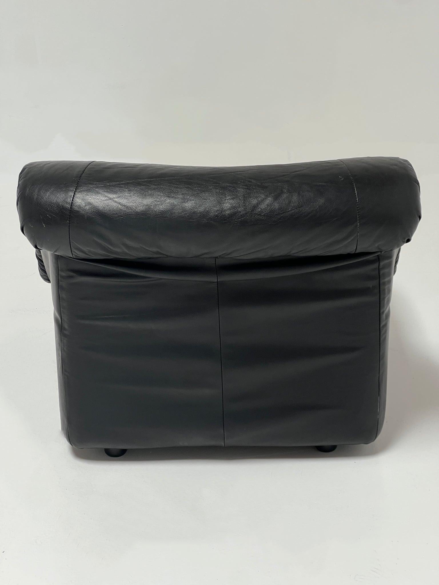 Picture Idea: Flep S P A Bitonto Black Leather Lounge Chair Made