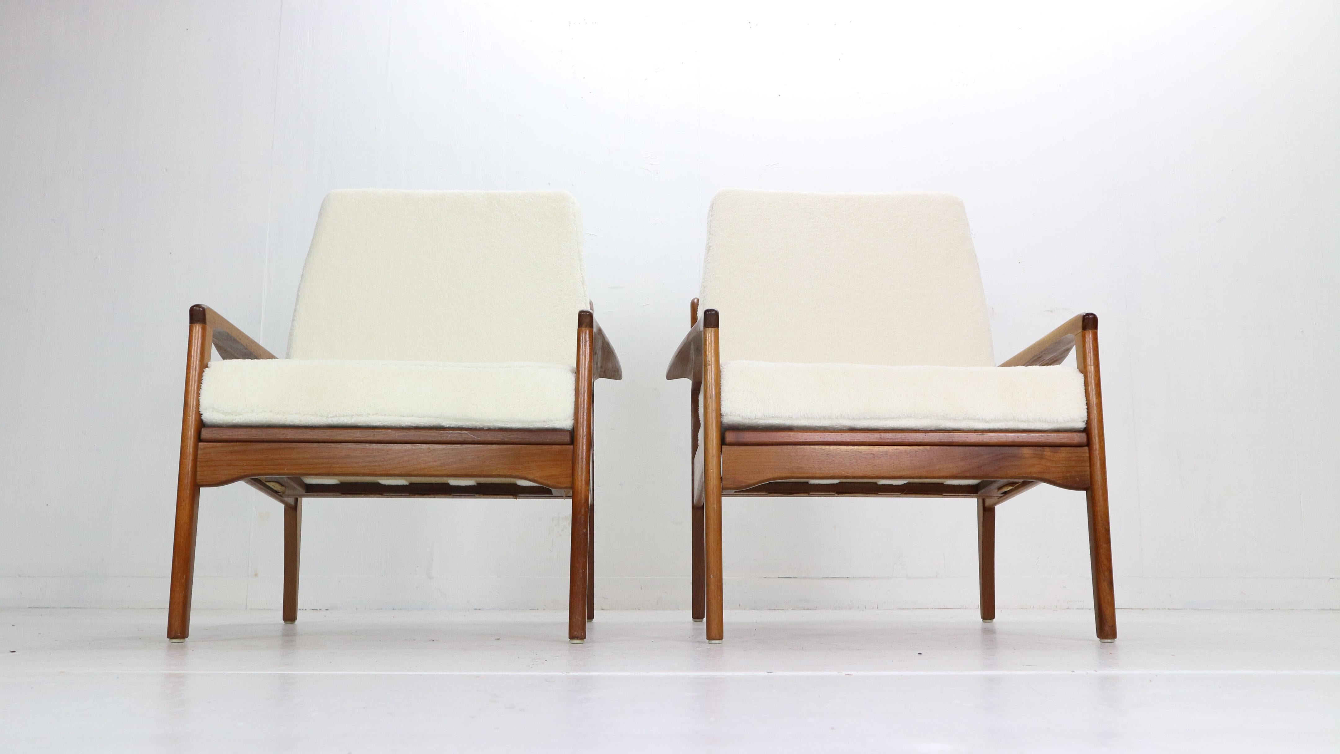 Mid-Century Modern Fler Narvik Set of 2 Armchairs Designed by Fred Lowen, 1960s