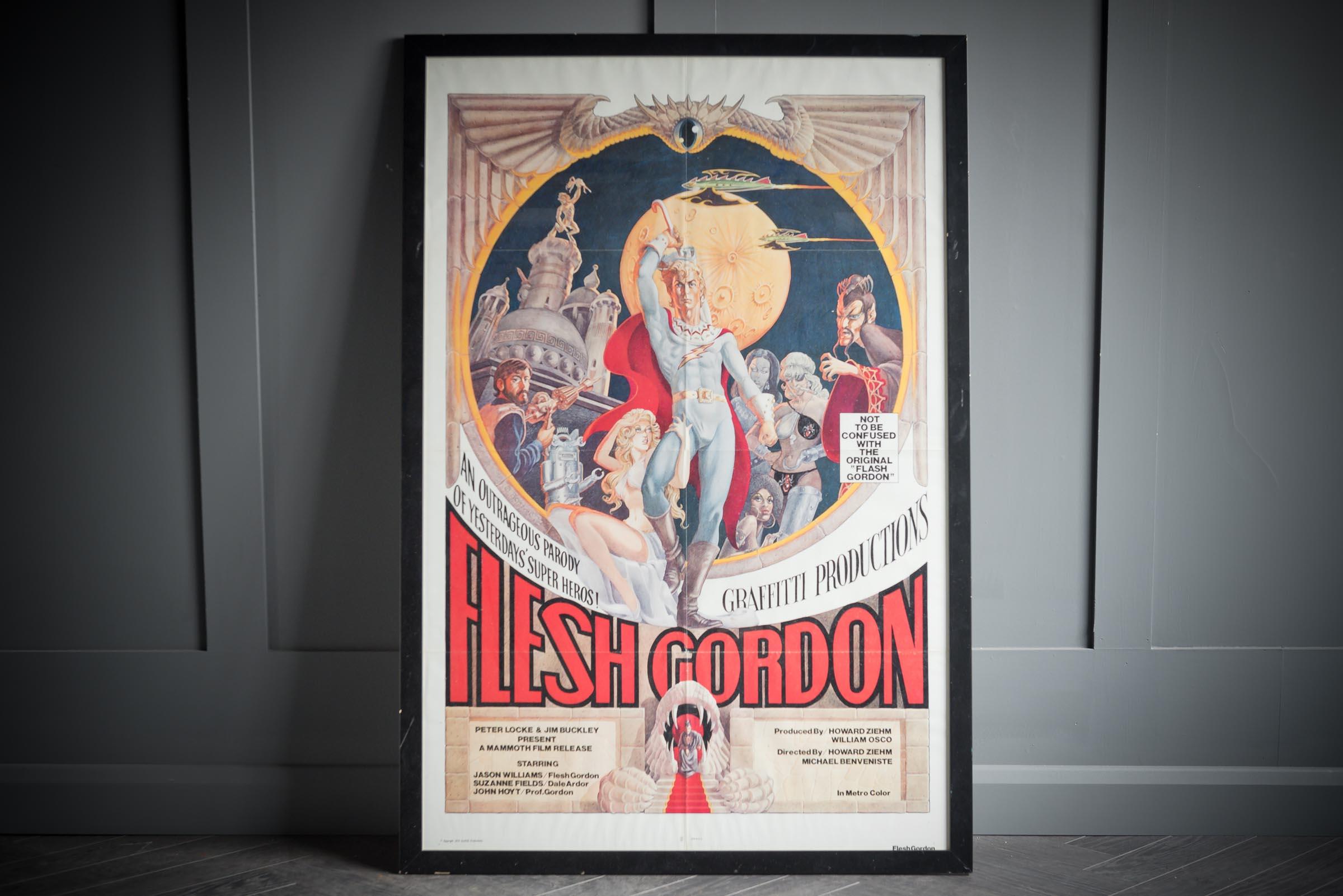 Original flesh gordon film poster from 1974.