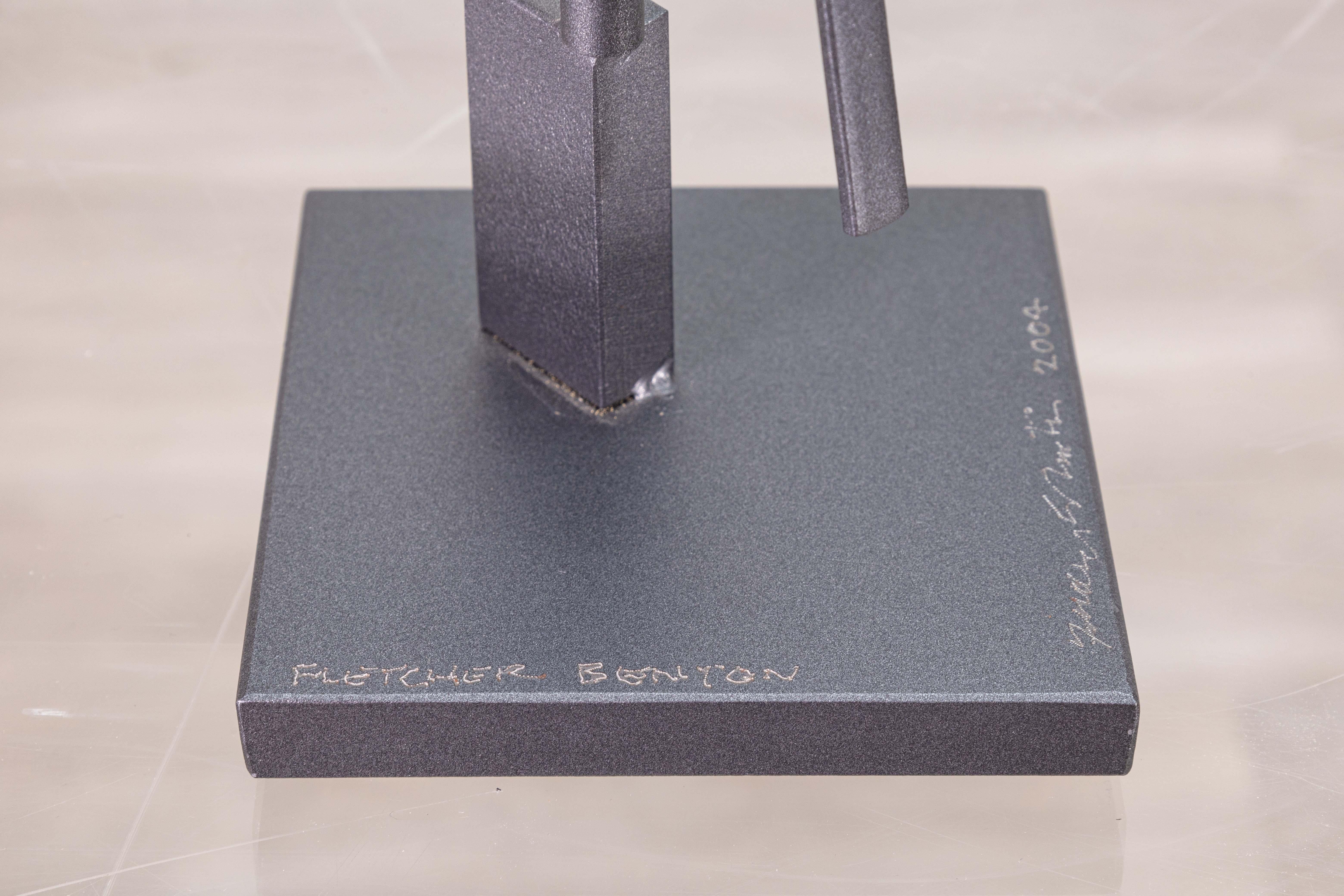 Fletcher Benton Untitled (Straight-Up) Zeitgenössische geschweißte Stahlskulptur 2004 im Angebot 2