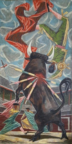 Arabesque with Bull - Bull Fight  - Mid-century 