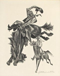 High Wide and Handsome by Fletcher Martin 1953, Original Stone Lithograph
