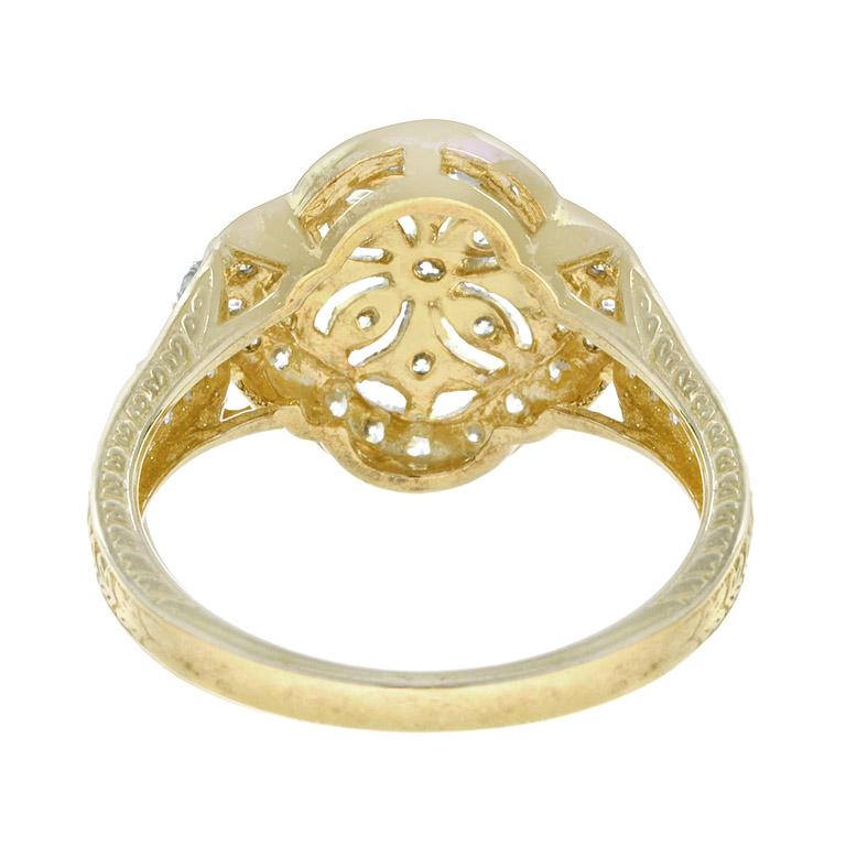 For Sale:  Diamond Ring in 14K Two Tone Gold 6