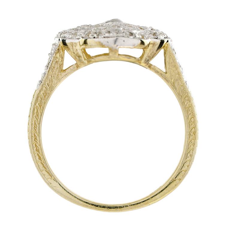 For Sale:  Diamond Ring in 14K Two Tone Gold 7
