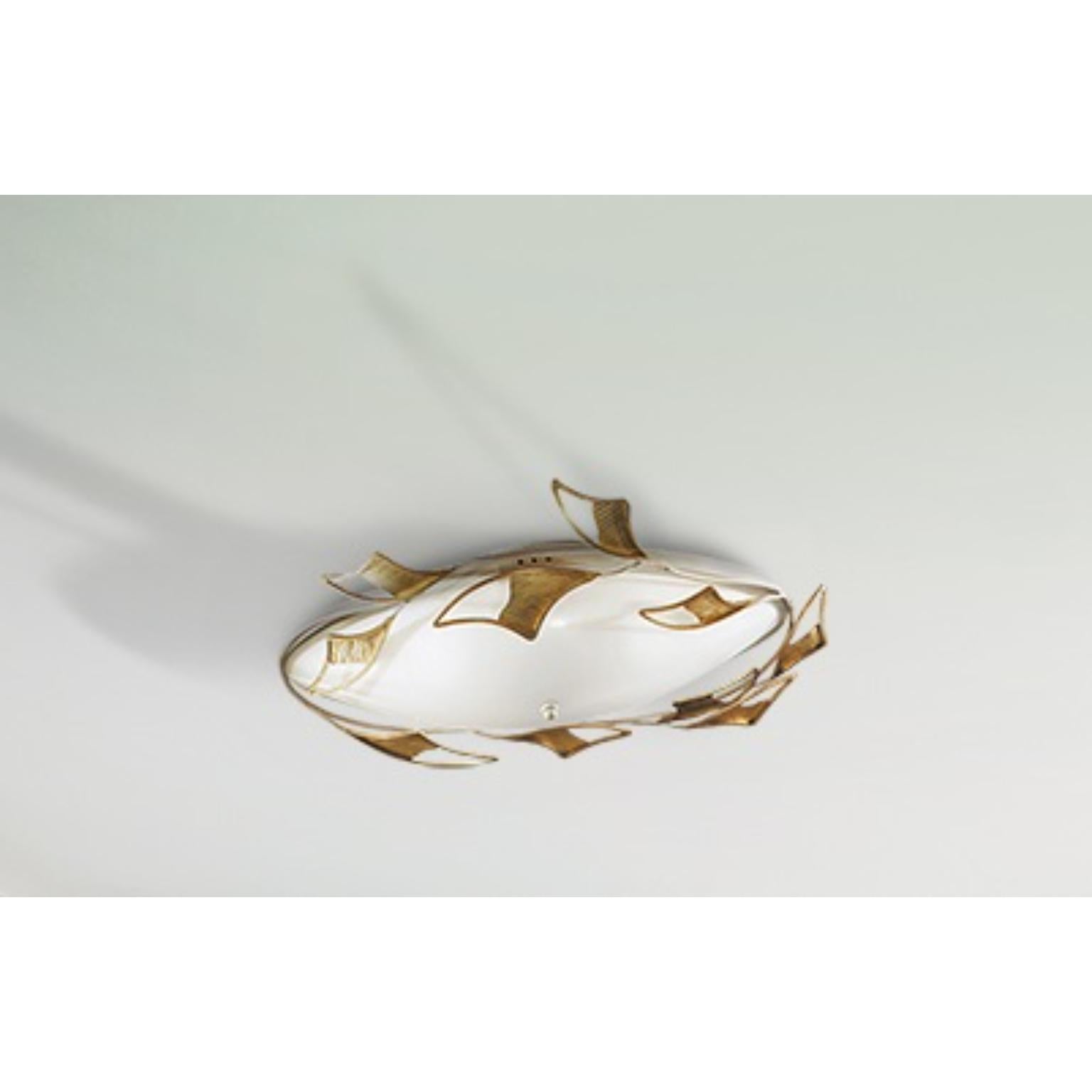 Post-Modern Fleur Butterfly Flush Mount by MM Lampadari For Sale