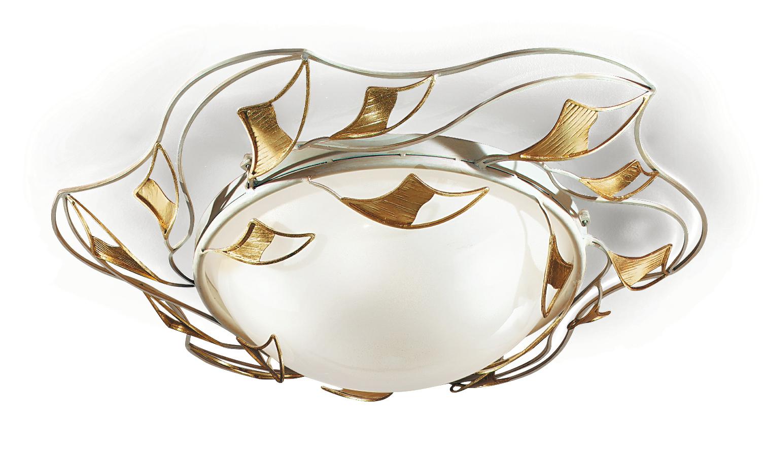 Italian Fleur Butterfly Flush Mount by MM Lampadari For Sale