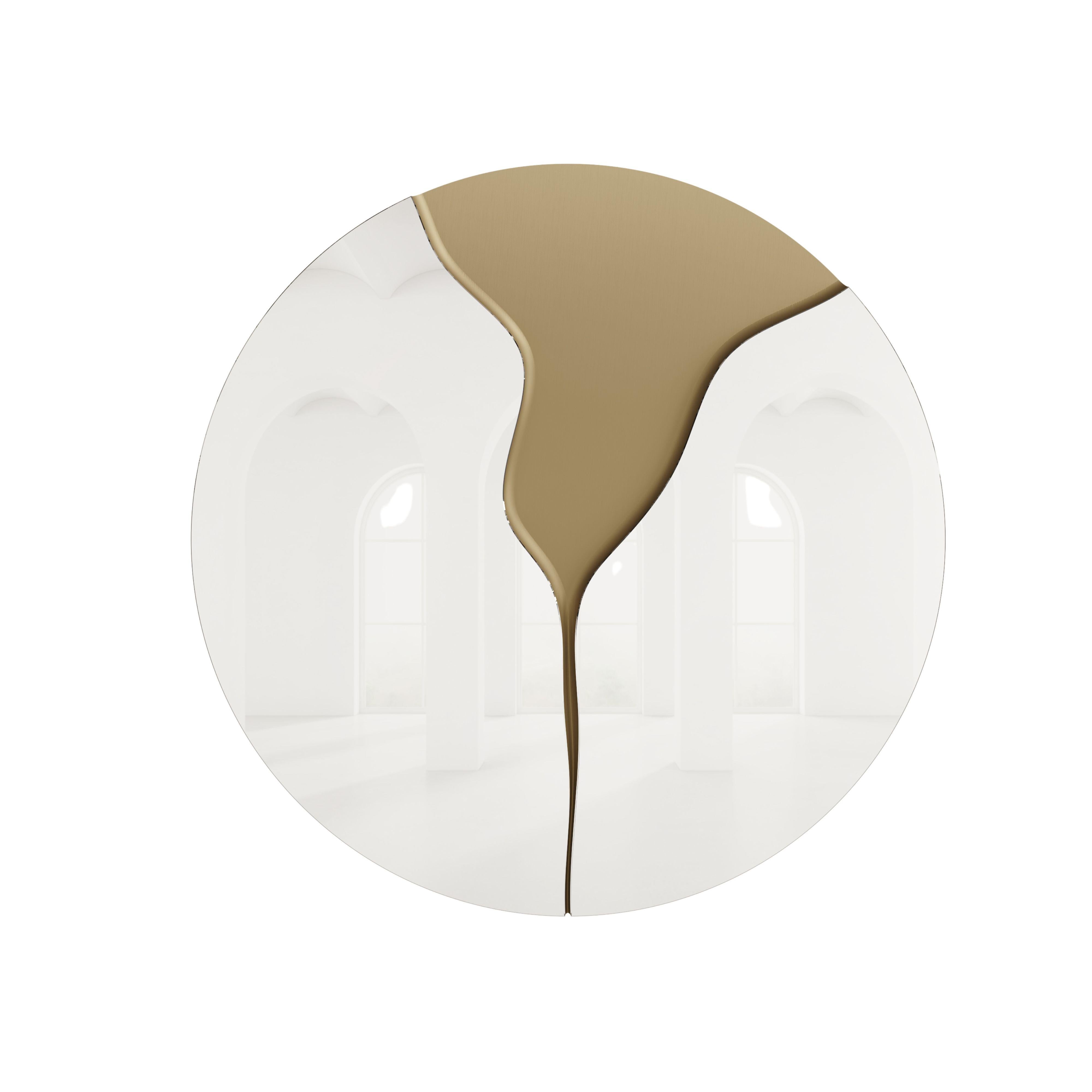Specchio rotondo contemporaneo - 