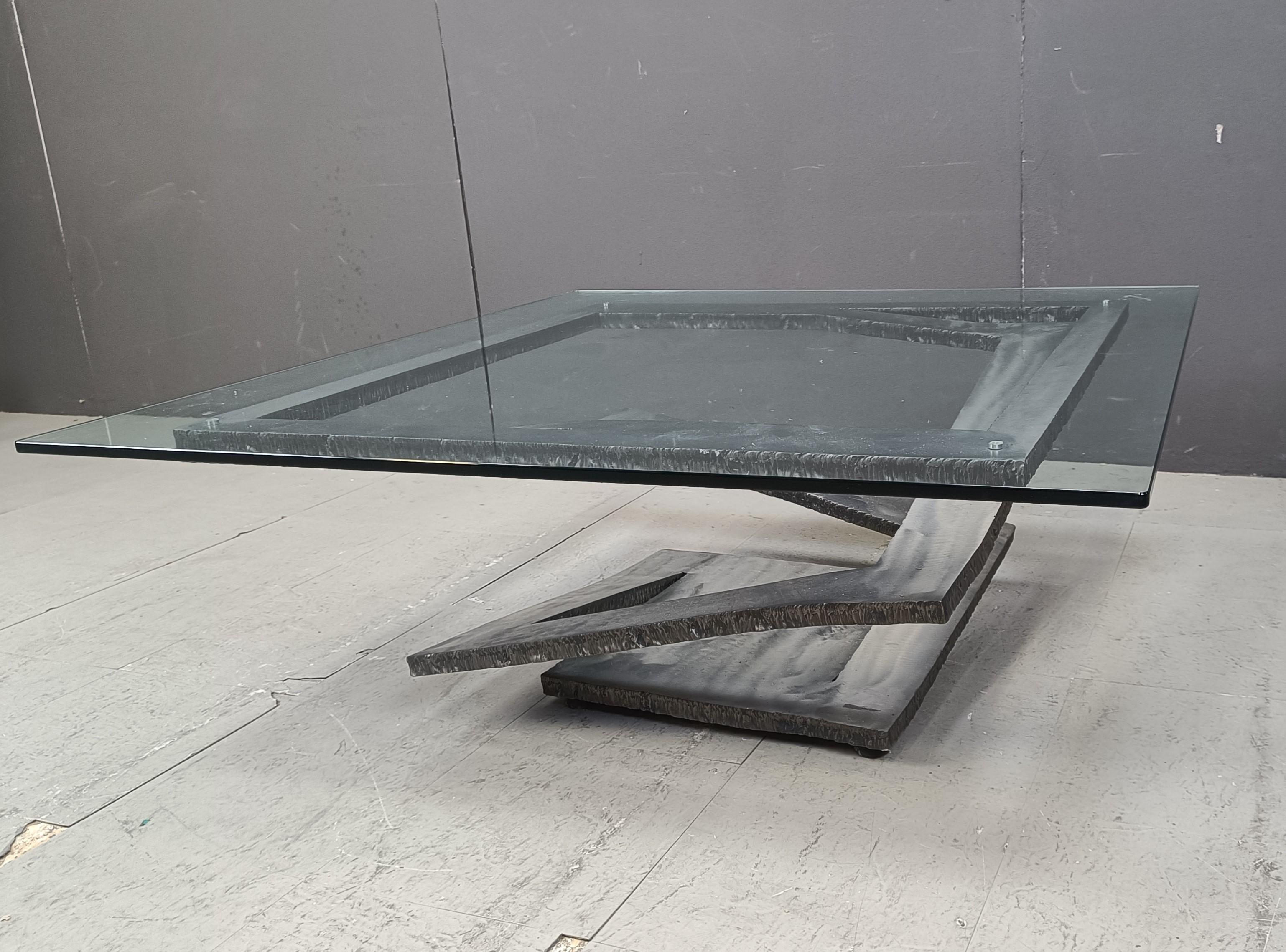 Table basse Fleur de Fer de Maurice Barilone, années 1980 en vente 3