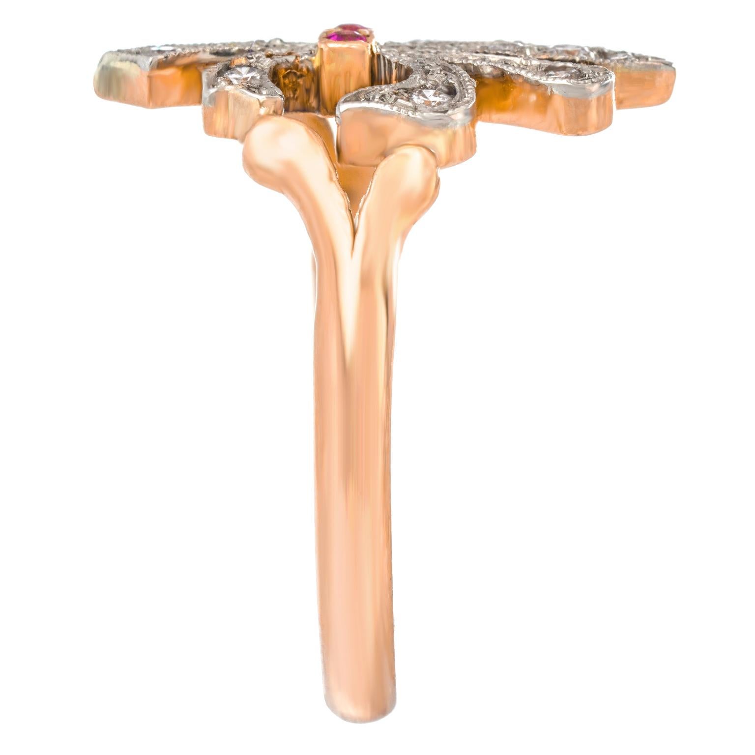Fleur-de-Lis-Art Deco-Ring 1