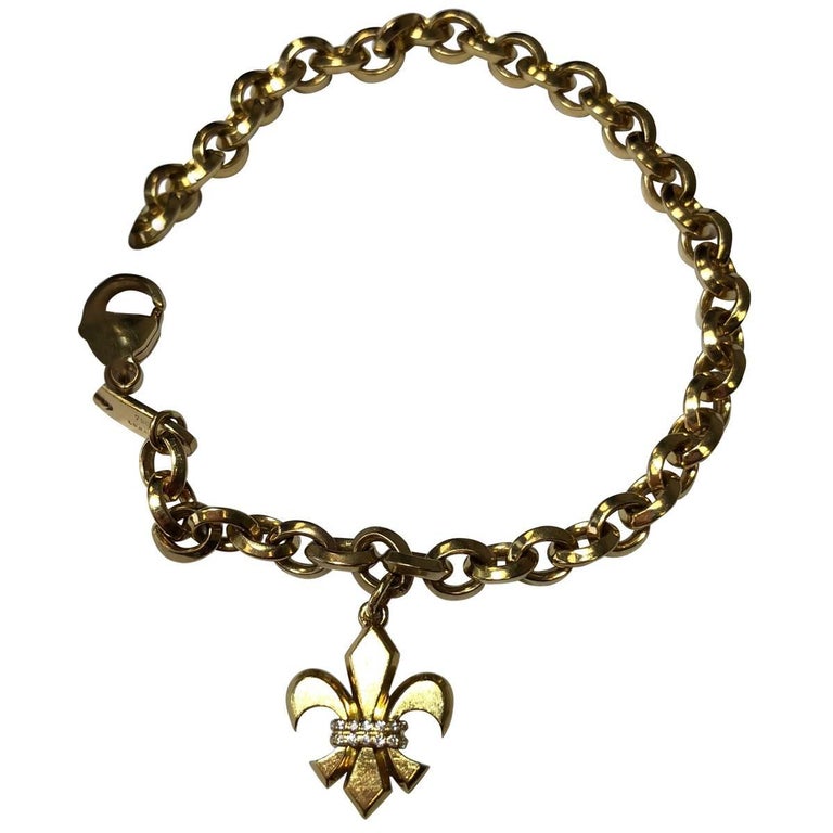 Fleur de lis charm bracelet Clearance