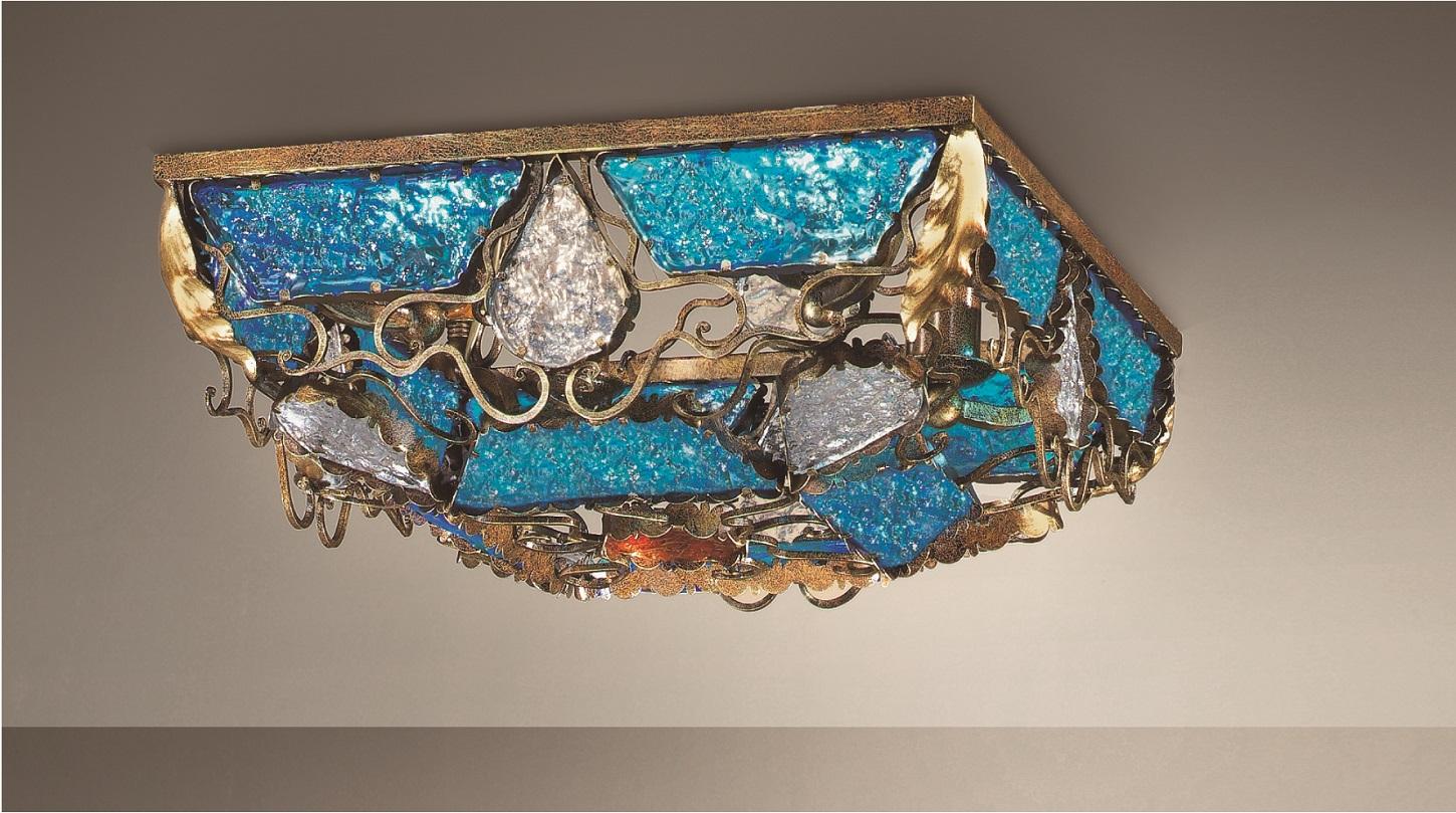 Lampada da soffitto Fleur Deco di MM Lampadari
Dimensioni: D 48 x L 48 x H 16 cm.
Materiali: Vetro colato martellato.

Tutte le nostre lampade possono essere cablate a seconda del Paese. Se viene venduto negli Stati Uniti, sarà cablato per gli Stati