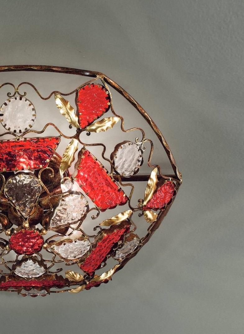 Post-Modern Fleur Deco Ceiling Lamp by MM Lampadari For Sale