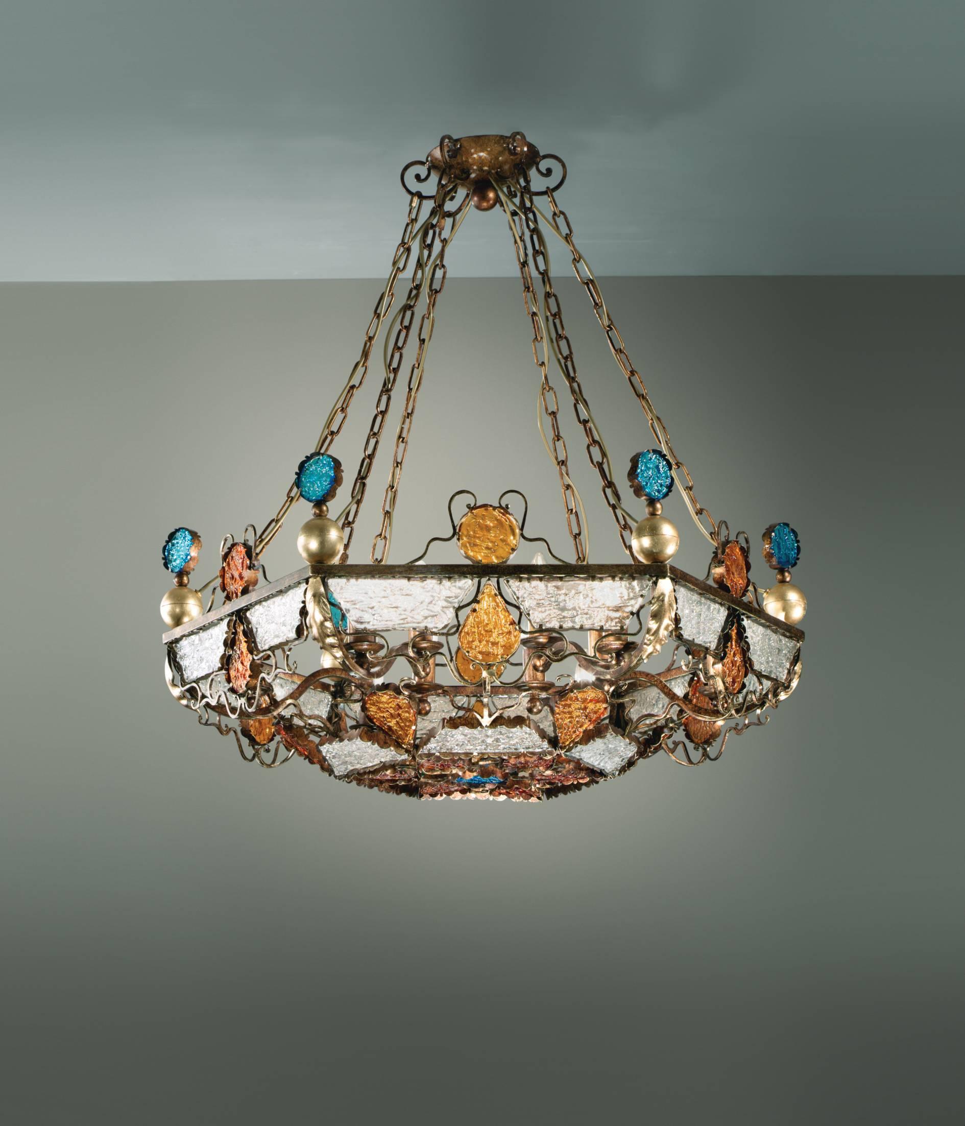 Italiano Lampada a sospensione Fleur Deco di MM Lampadari in vendita
