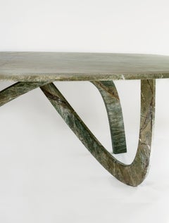Fleur Dining Table by Dam Atelier for Delvis Unlimited Green Marble