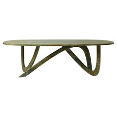 Fleur Dining Table by Dam Atelier for Delvis Unlimited Green Marble