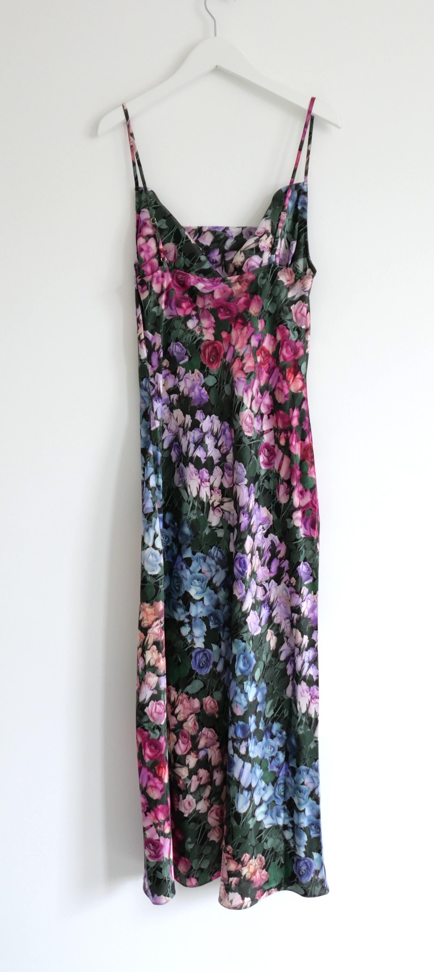 Nero Fleur Du Mal - Vestito con scollo a cappuccio - Seta a righe rosa in vendita
