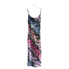 Fleur Du Mal Cowl Neck Slip Dress Rose Stripe Silk