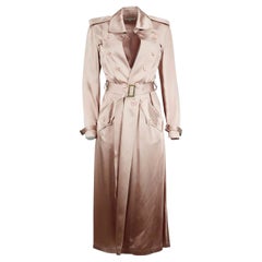 Fleur Du Mal Trench doppiopetto in raso US 6 UK 10