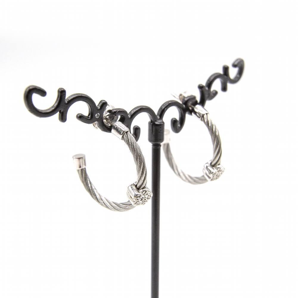 Brilliant Cut FLEUR Earrings with Diamonds For Sale
