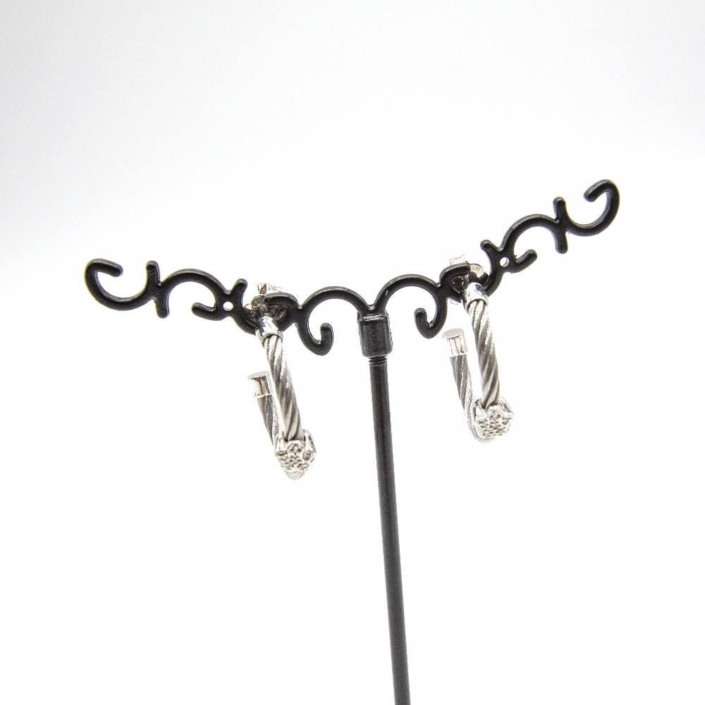 FLEUR Earrings with Diamonds In Excellent Condition For Sale In Barcelona, CT