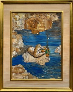 Tryst  acrylique sur panneau de Fleur Fenton Cowles