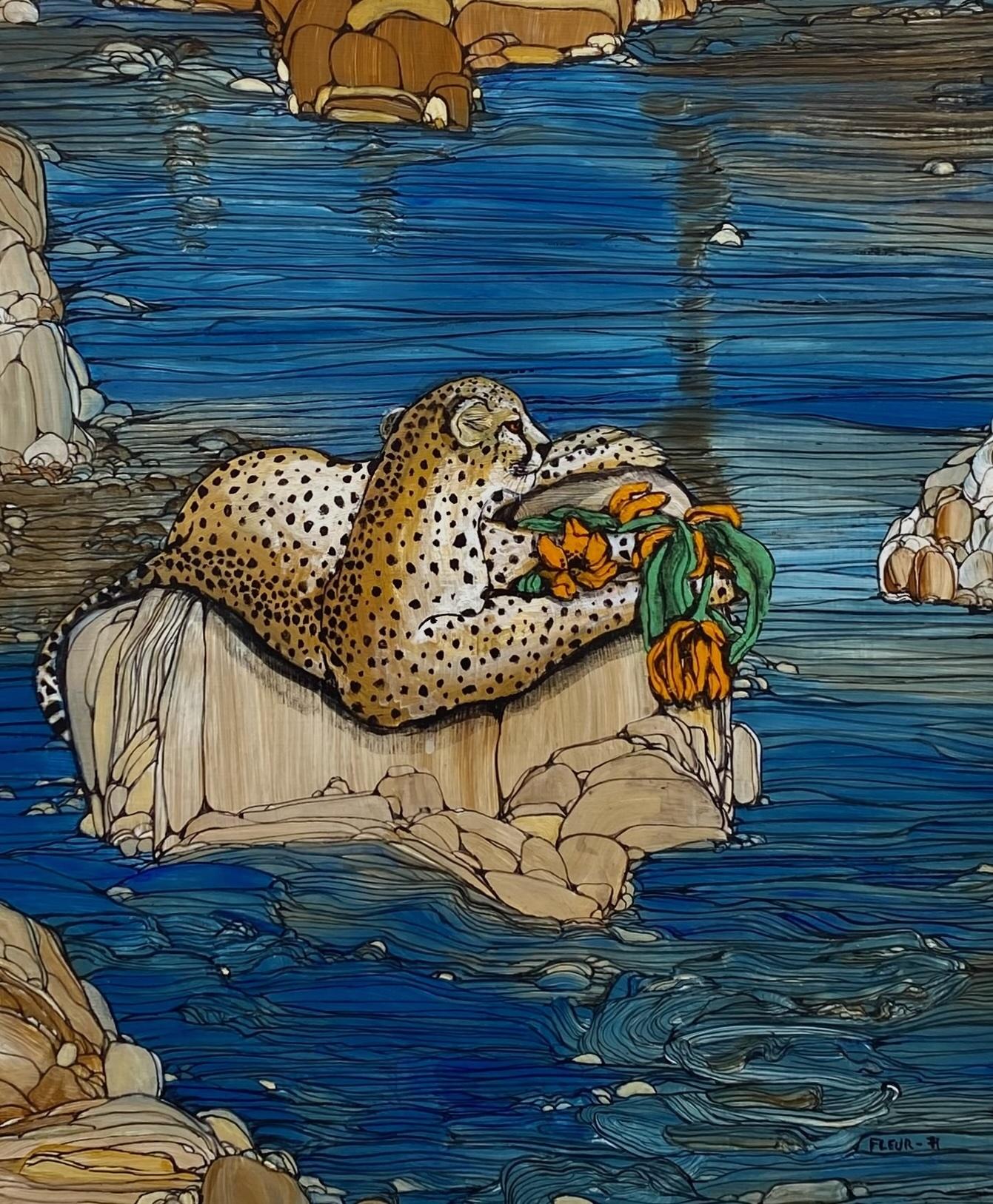 Stelldichein  Acryl auf Karton von Fleur Fenton Cowles im Angebot 6