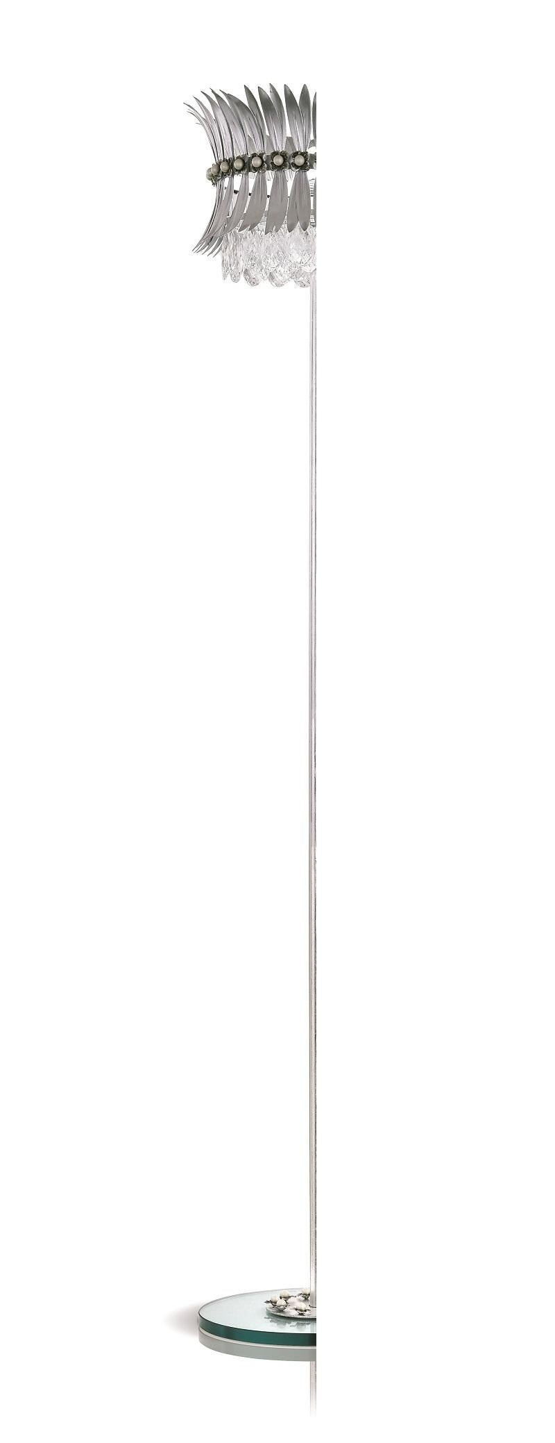 Italian Fleur Leaves Floor Lamp by MM Lampadari For Sale