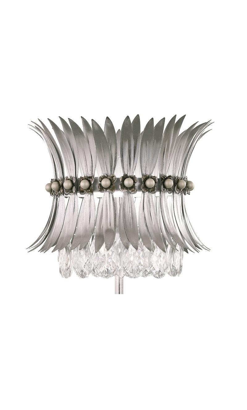 Fleur Leaves Table Lamp by MM Lampadari
Dimensions: Ø 30 x H 50 cm. 
Materials: Glass and metal.

Different metal finishes are available. All our lamps can be wired according to each country. If sold to the USA it will be wired for the USA for