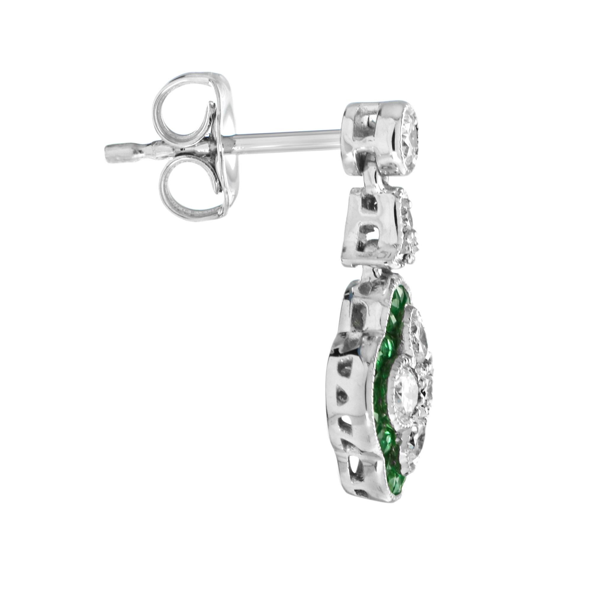 emerald clover earrings