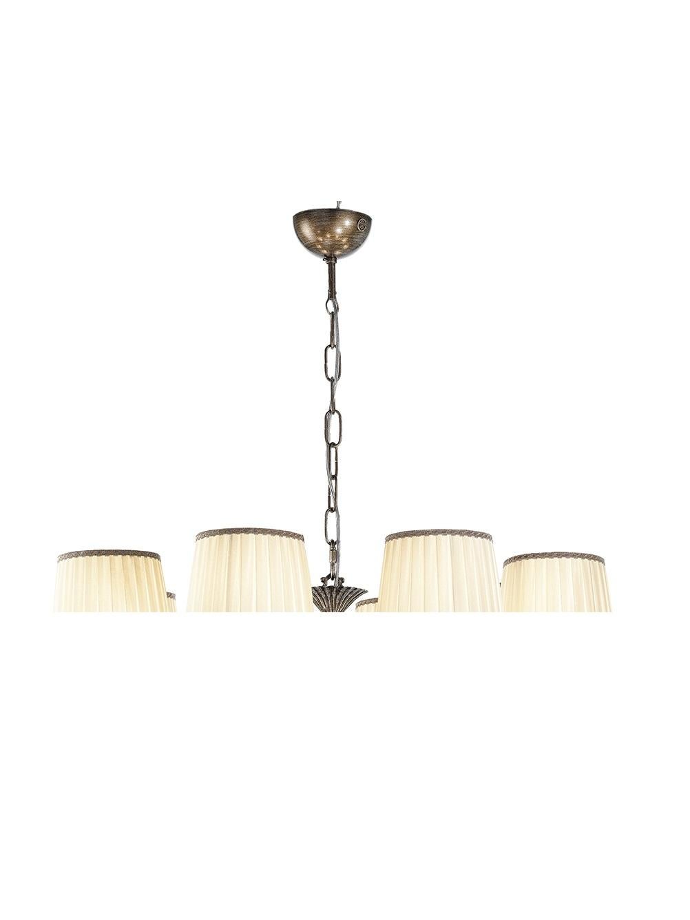 Lámpara Fleur Nik 5 de MM Lampadari
Dimensiones: Ø 65 x A 22 cm. 
Materiales: Tela y metal.

Todas nuestras lámparas pueden cablearse según cada país. Si se vende a EE.UU., se cableará para ese país, por ejemplo. Póngase en contacto con