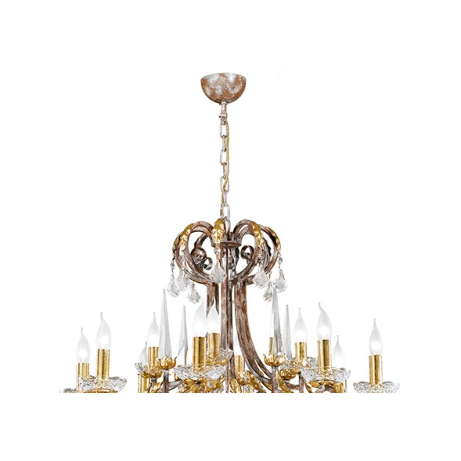 Post-Modern Fleur Ottocento 12 Chandelier by MM Lampadari For Sale