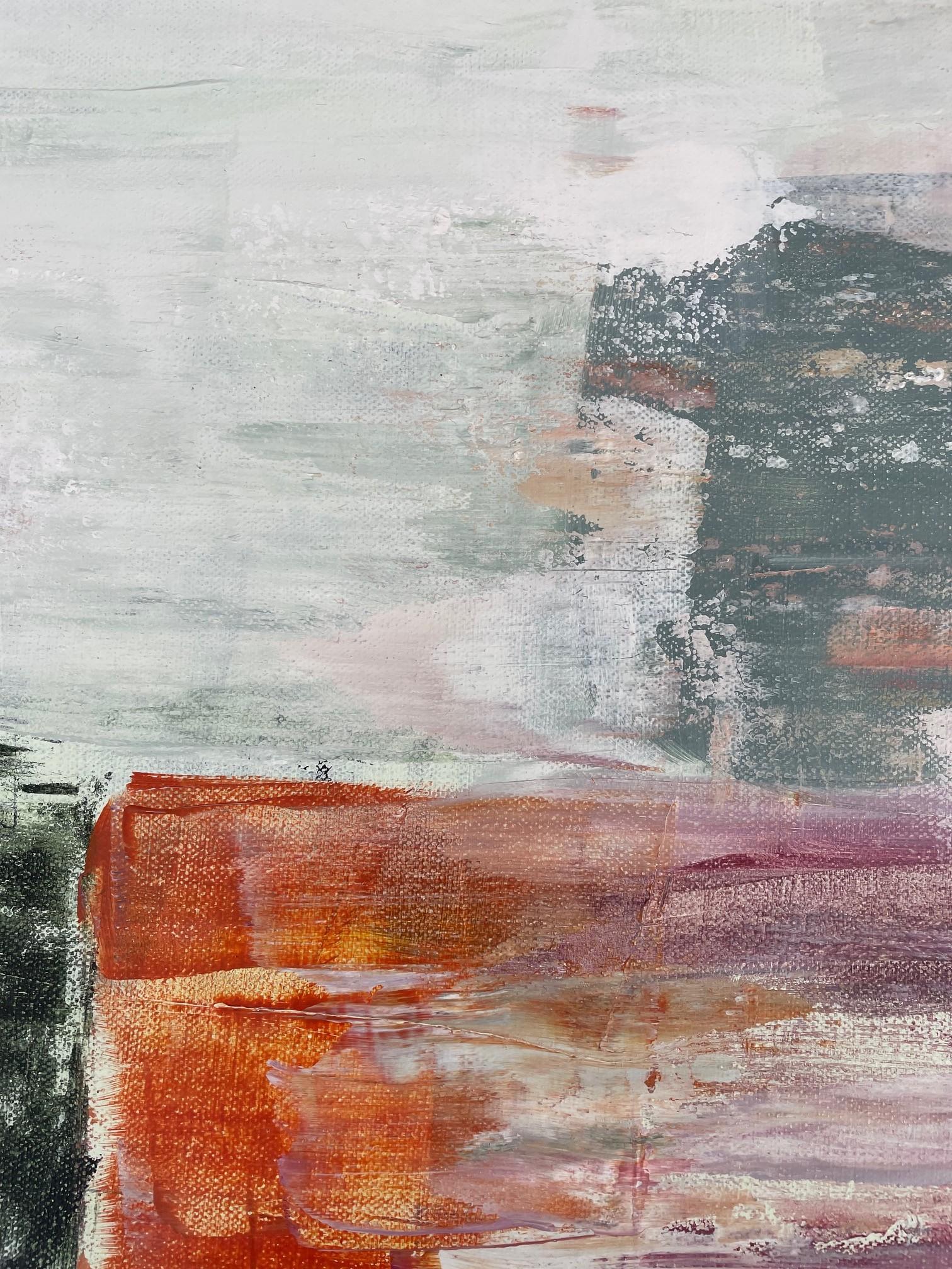 Herbst-Sonnenaufgang und drei Gefäße Diptychon, Gemälde im abstrakten Stil (Abstrakt), Painting, von Fleur Park