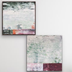 Dittico "Alba d'autunno e tre vasi", Pittura in stile astratto