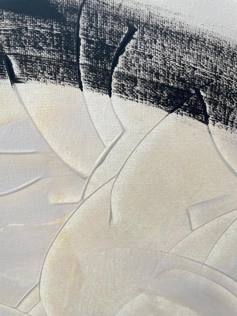 Circle Formation by Fleur Park, Abstract painting, contemporary, original art - Gray Abstract Painting by Fleur Park 