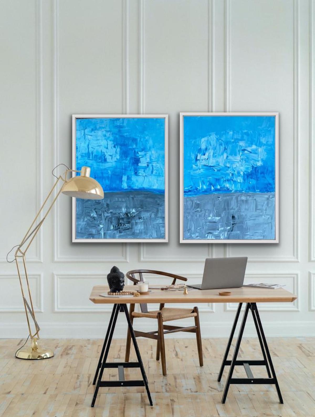 Horizonte 1 by Fleur Park, Pintura original, arte contemporáneo, arte floral - Painting de Fleur Park 