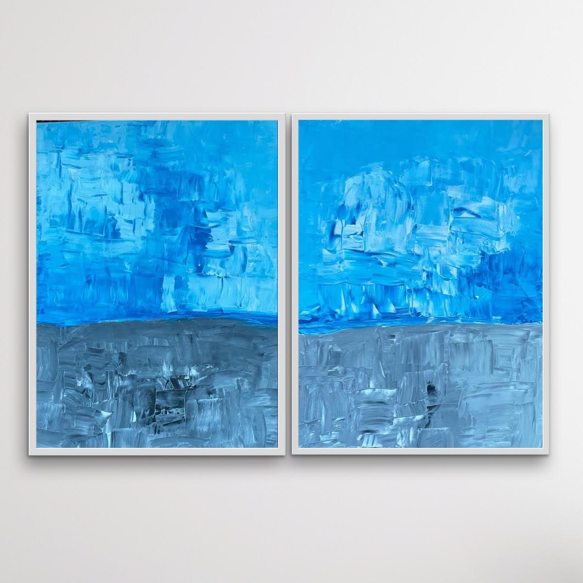 Horizonte 1 by Fleur Park, Pintura original, arte contemporáneo, arte floral - Painting Abstracto de Fleur Park 