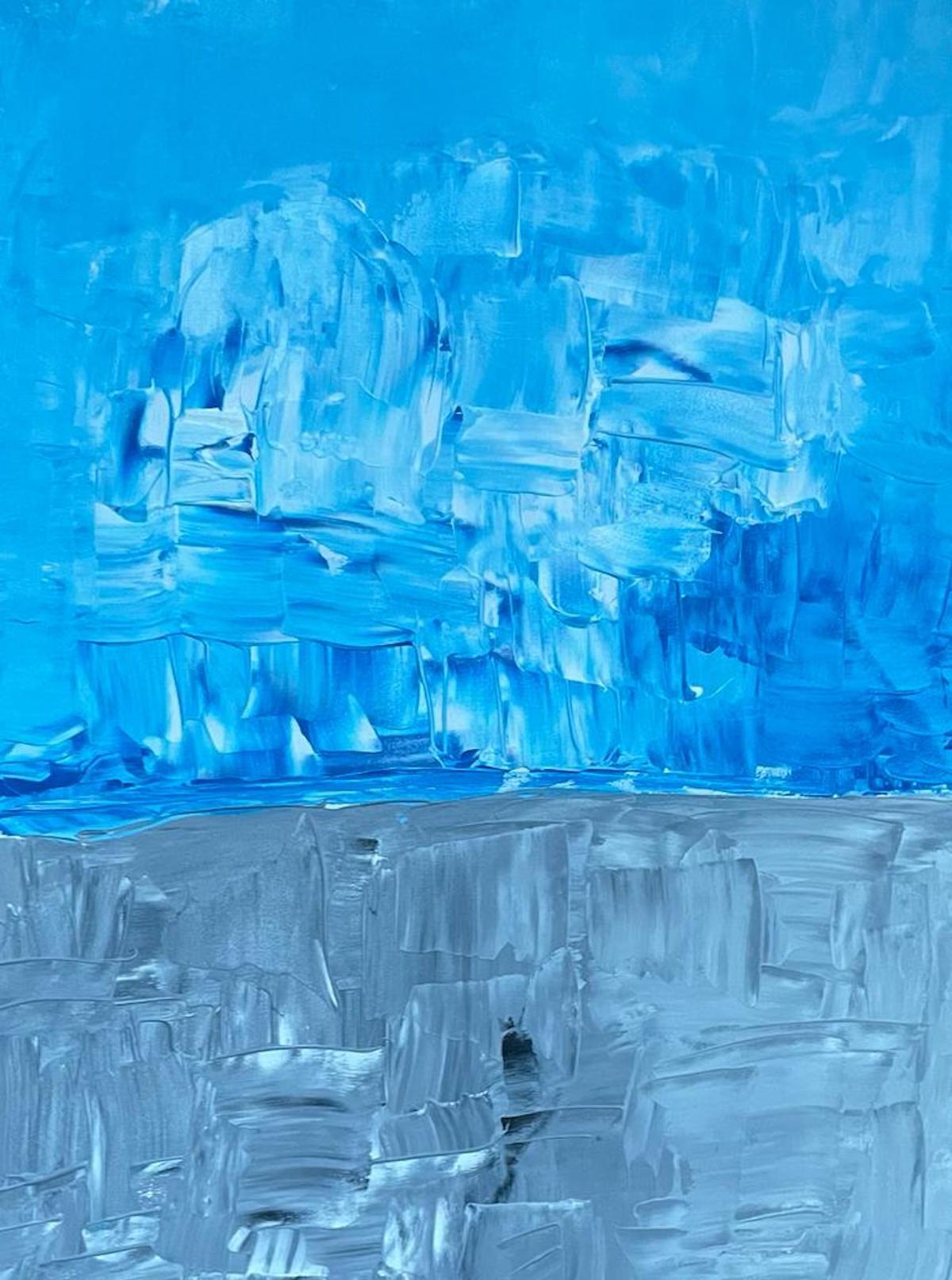 Horizonte 1 by Fleur Park, Pintura original, arte contemporáneo, arte floral - Abstract Painting Gris de Fleur Park 