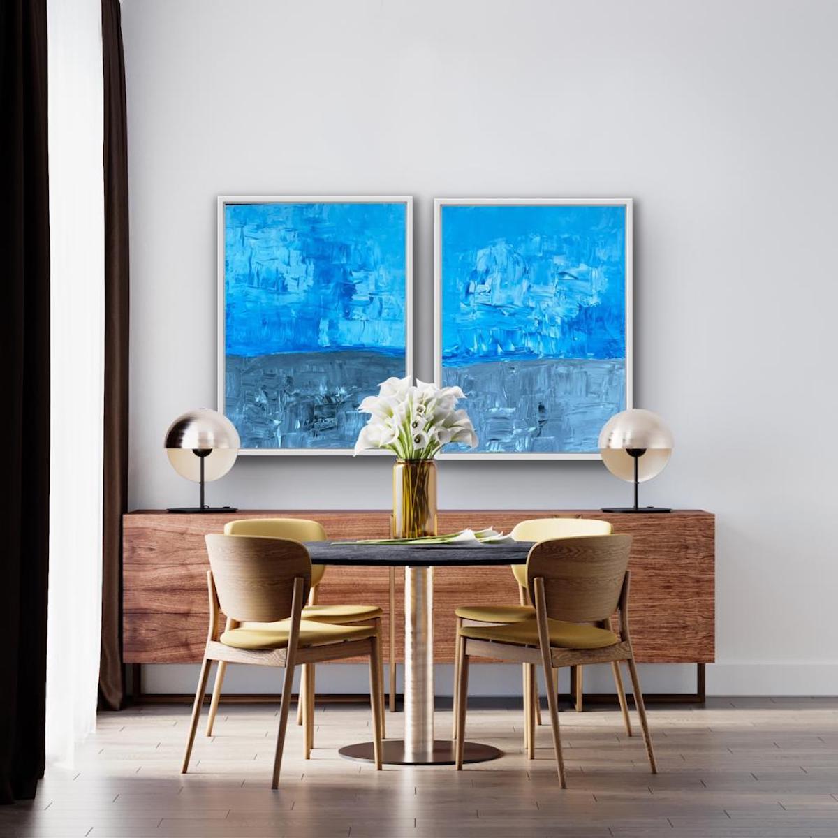 Horizonte 1 by Fleur Park, Pintura original, arte contemporáneo, arte floral en venta 3