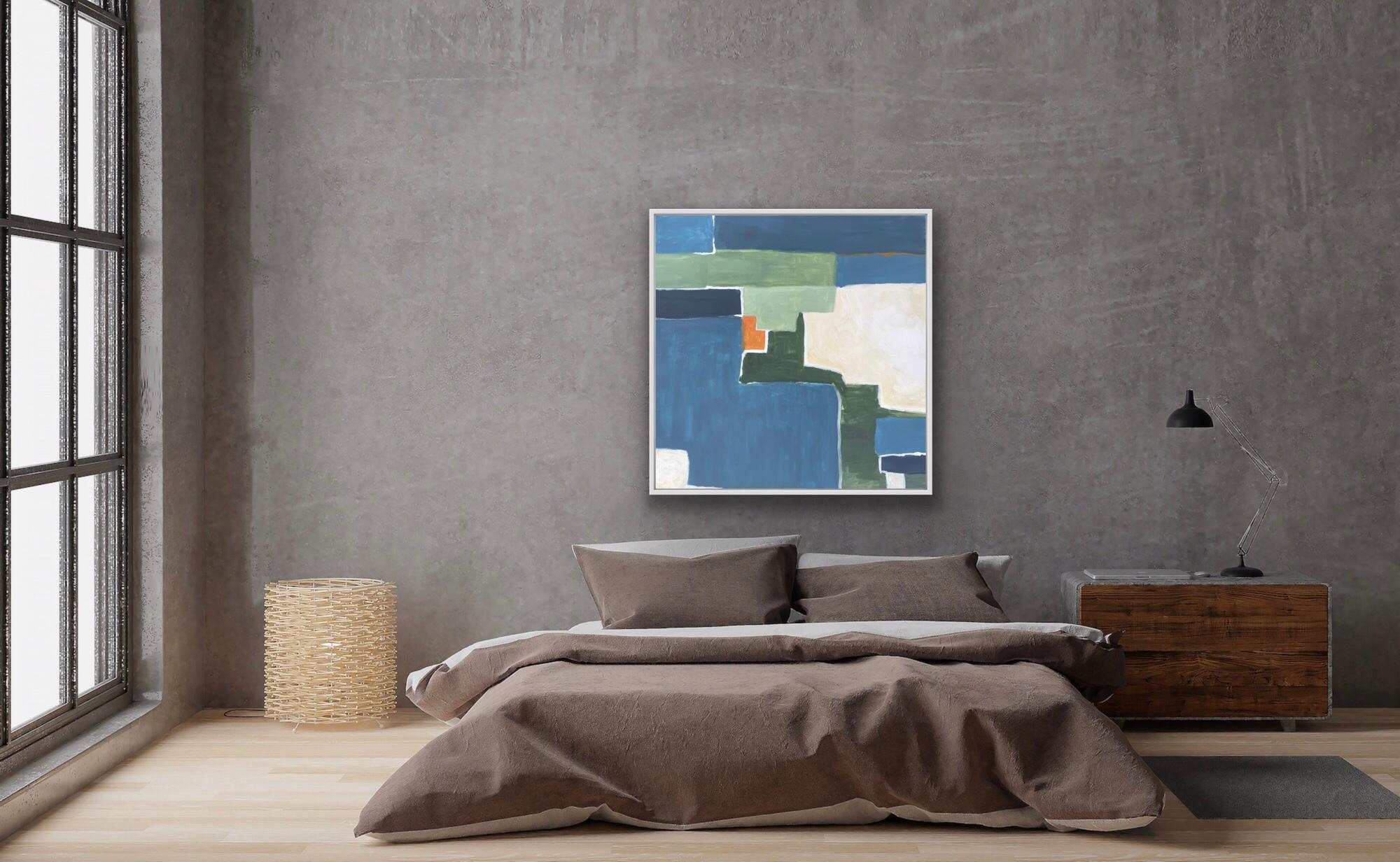 Sogno italiano, Pittura originale,  Contemporaneo, Arte astratta, Blue Greene & Greene 8