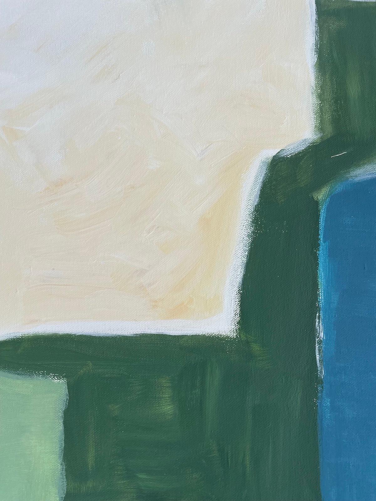 Sogno italiano, Pittura originale,  Contemporaneo, Arte astratta, Blue Greene & Greene 1