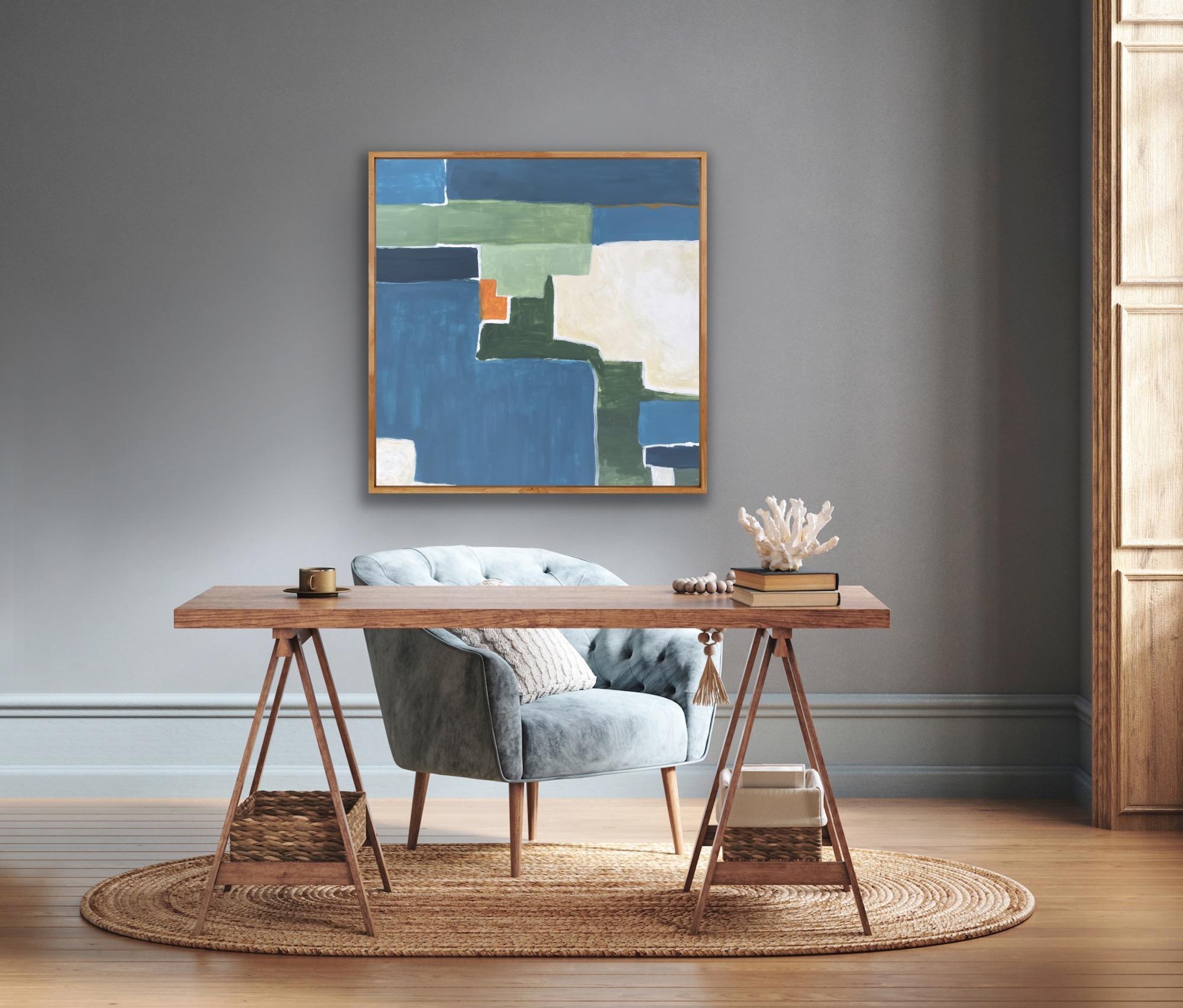 Sogno italiano, Pittura originale,  Contemporaneo, Arte astratta, Blue Greene & Greene 3