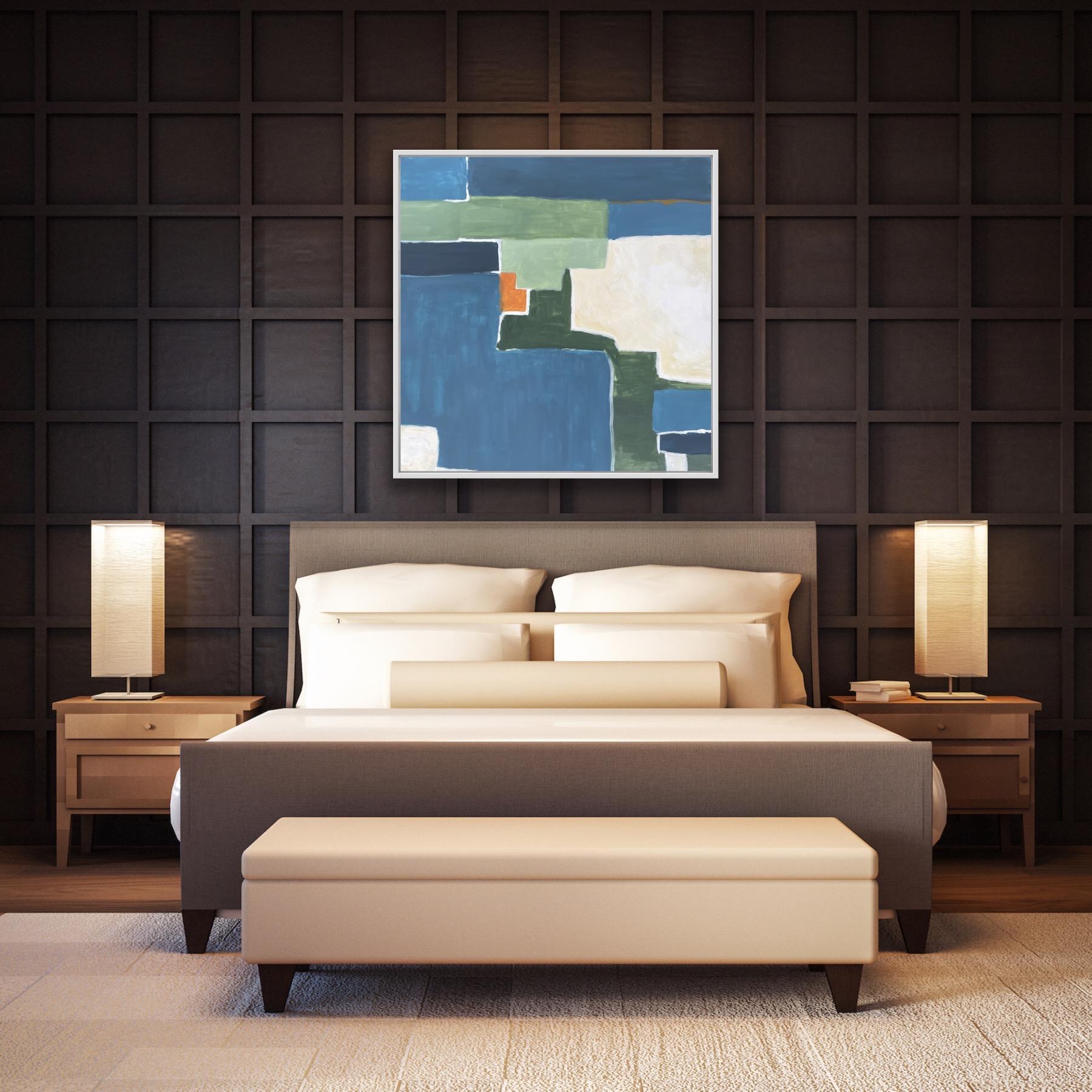 Sogno italiano, Pittura originale,  Contemporaneo, Arte astratta, Blue Greene & Greene 4